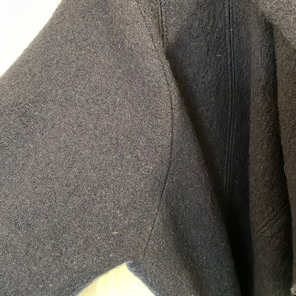 Guinevere x Anthro LS Cardigan SWEATER Wrap WITH BELT Navy Blue Size Small - Picture 3 of 11